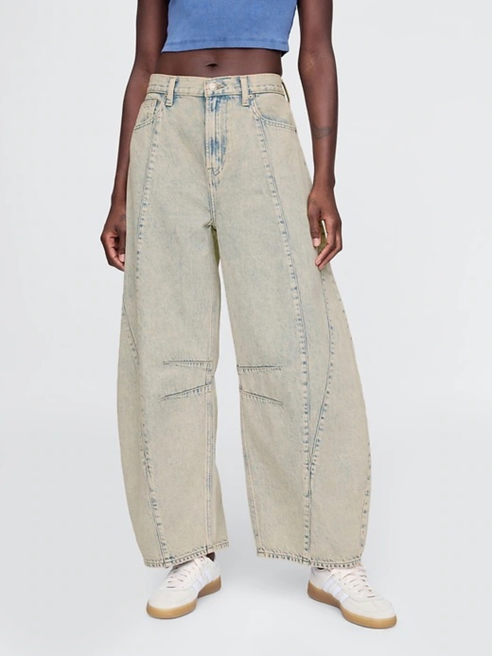GAP High Rise UltraSoft Horseshoe Jeans 26 Light Acid Wash